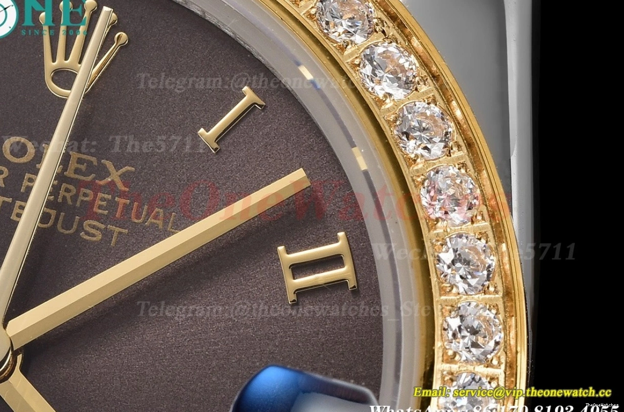 Chocolate YG GDF Dia Datejust MY8215 28mm SS Rmn 0510